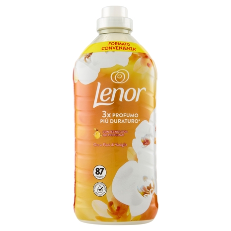Lenor Ammorbidente Lavatrice Concentrato, Oro e Fiori di Vaniglia, 87 Lavaggi 1,827 L
